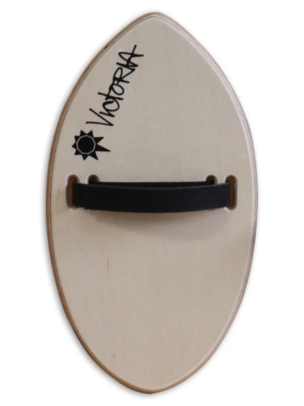 Victoria Handplane Wood Skimboard with Black Strap